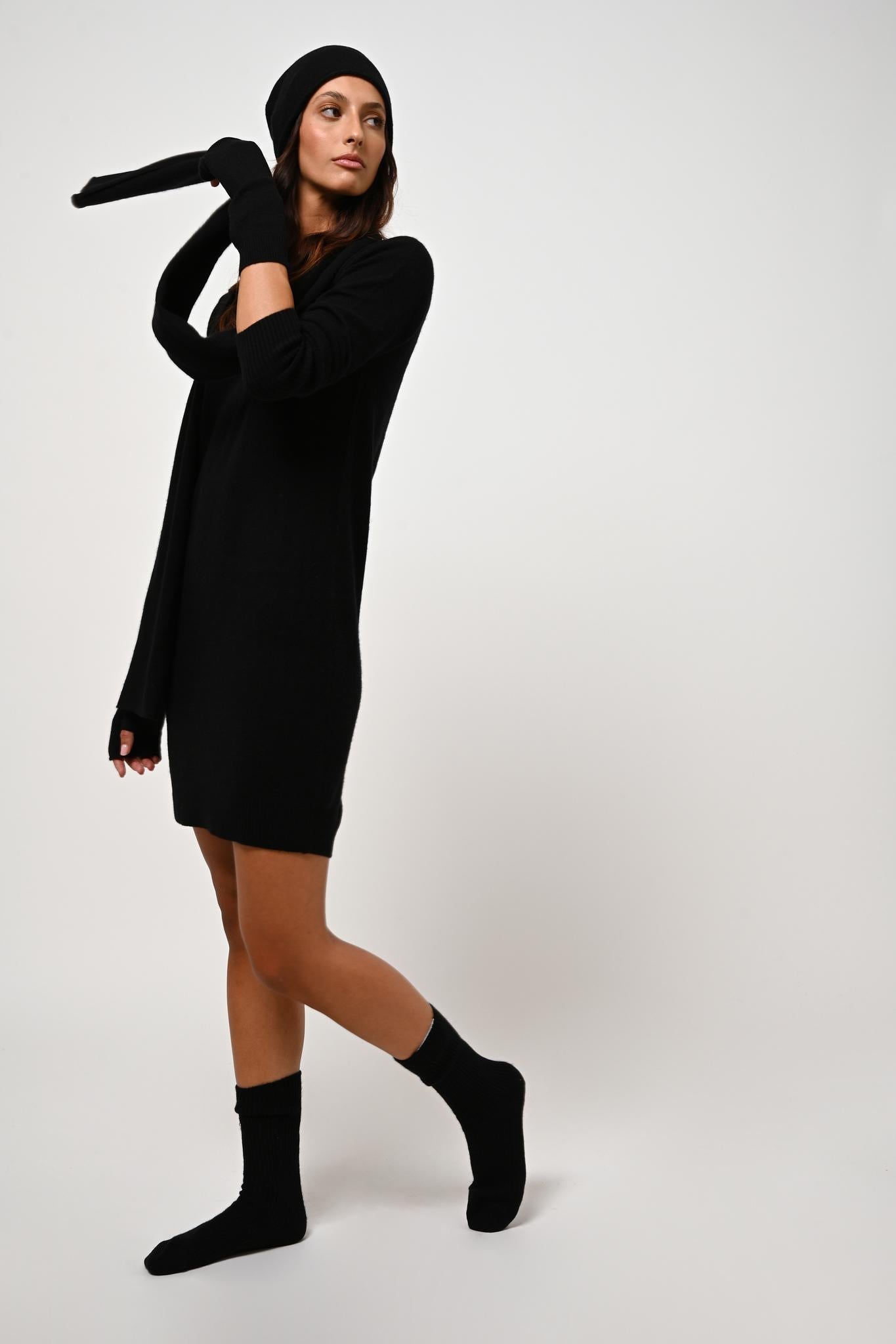 Mini jurk met V-hals