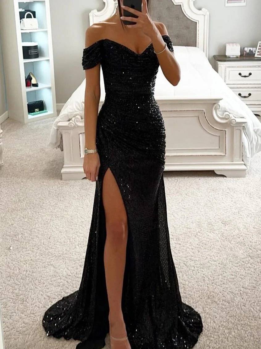 Elegante Strapless Avondjurk Met Pailletten Voor Vrouwen