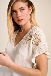 Romantisch Topje Met Borduursel