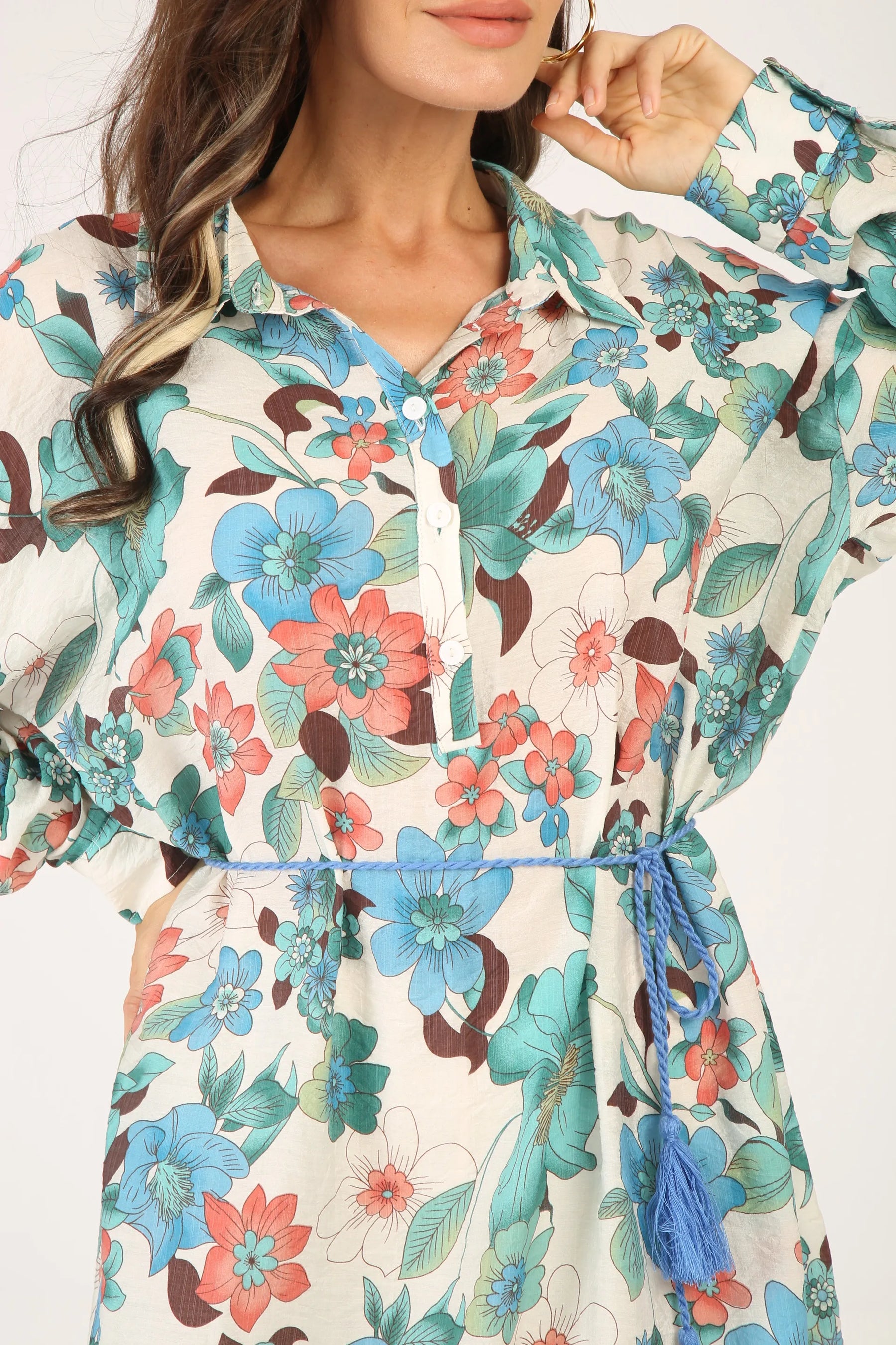 Elegante Midi-jurk met Bloemenprint