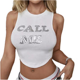 Trendy Y2K Sequin Crop Top