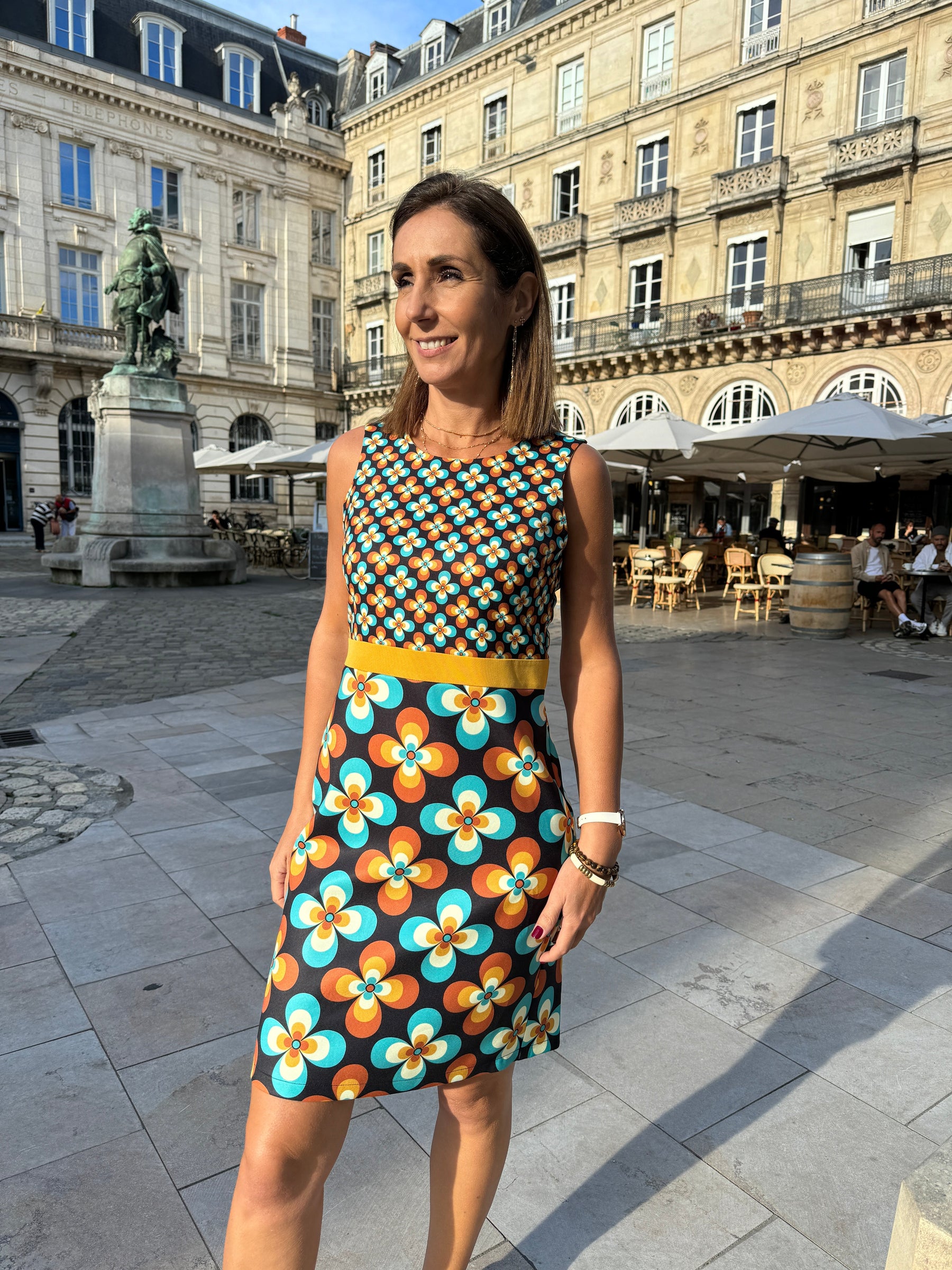 Recht Gesneden Jurk Voor Vrouwen - Vintage Bloemenprint