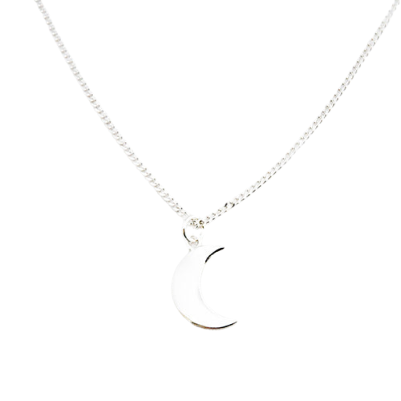 Handgemaakte Sterling 925 Zilveren Ketting met Halve Maan Bedel – Personaliseer Stijl en Lengte