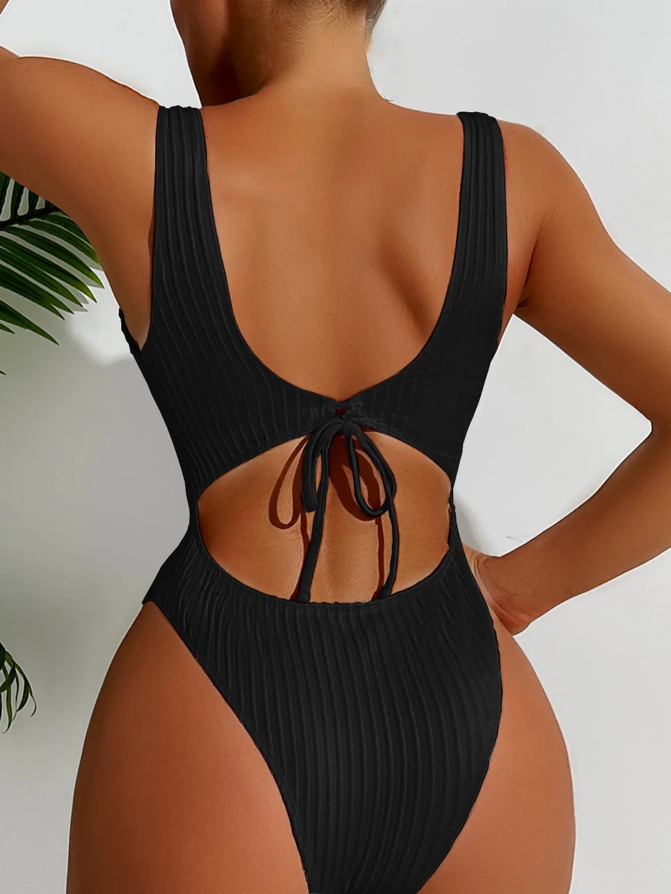 Dames Effen Monokini Zwempak