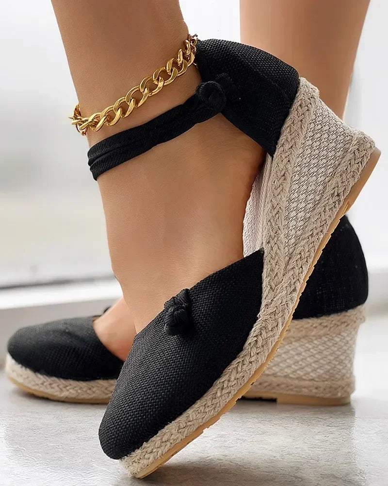 Gevlochten Espadrille Sandalen