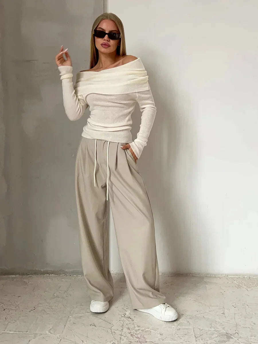 Stijlvolle Off-shoulder Trui