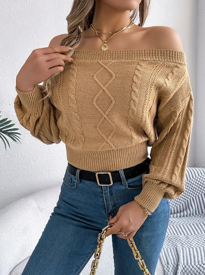 Casual Off-Shoulder Trui