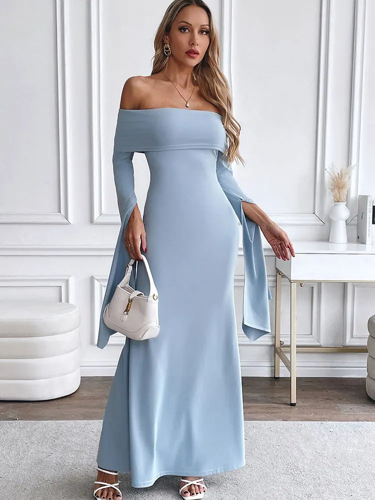 Comfortabel Strapless Maxi Jurk