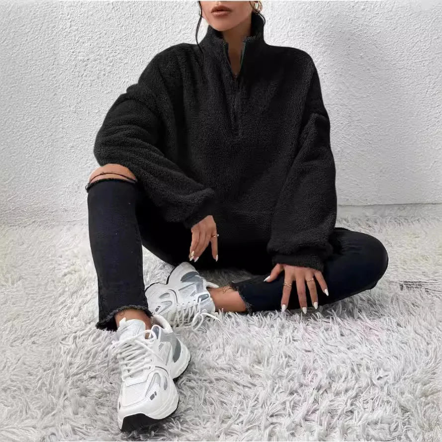 Sweater Trui Met Halve Rits