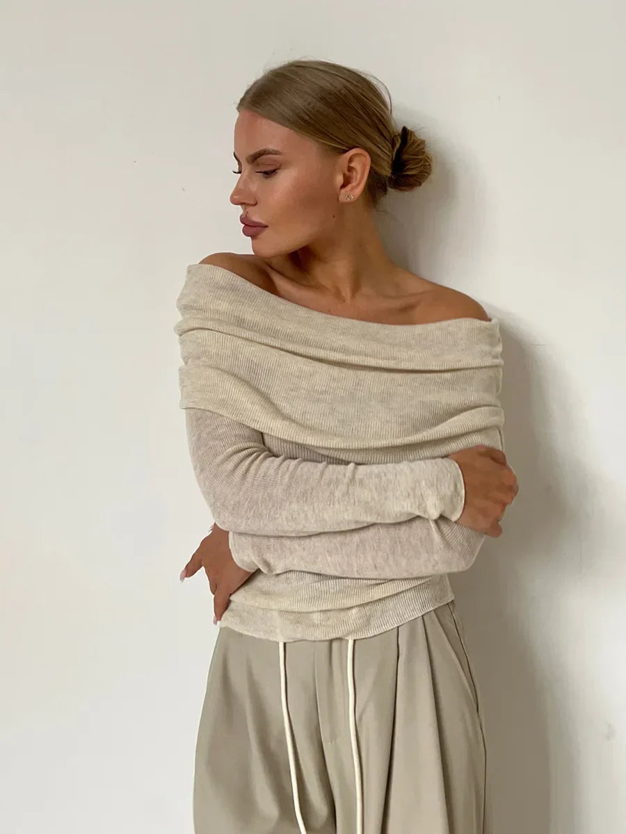 Stijlvolle Off-shoulder Trui