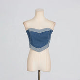Strapless Denim Top Dames