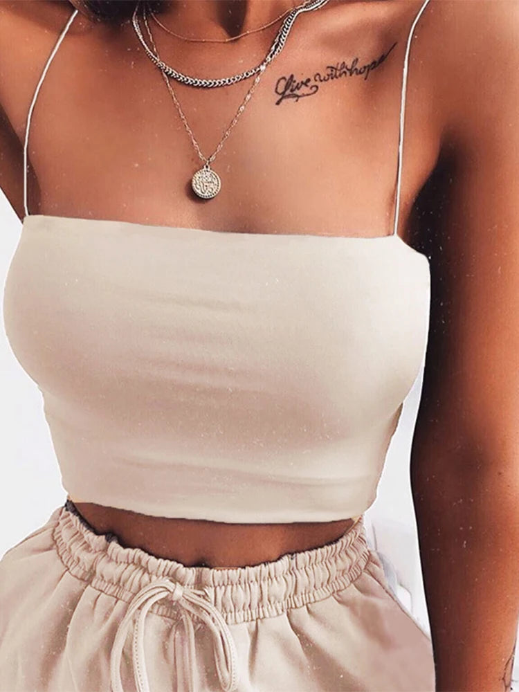 Basis Spaghetti Strap Crop Top