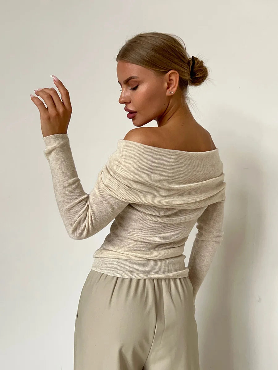 Stijlvolle Off-shoulder Trui