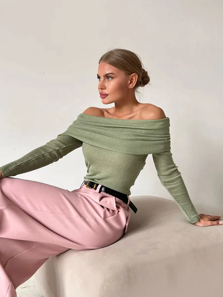 Stijlvolle Off-shoulder Trui