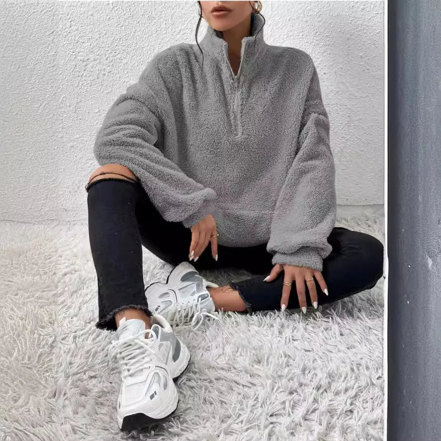 Sweater Trui Met Halve Rits