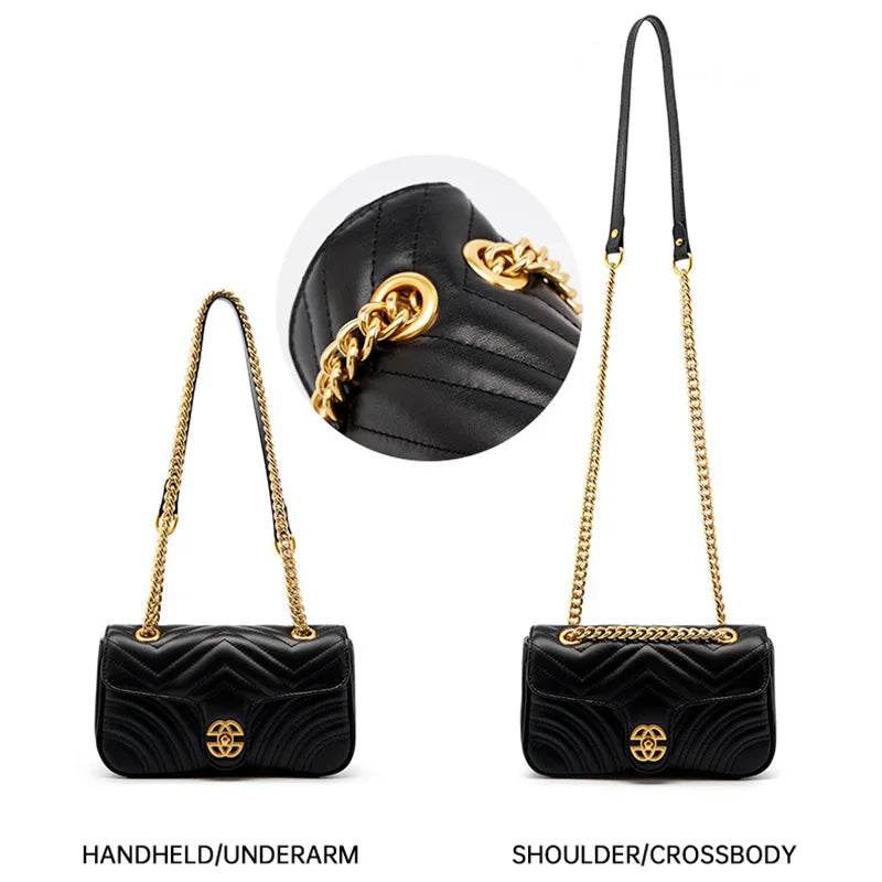 Luxe Ontwerper Leren Schoudertas