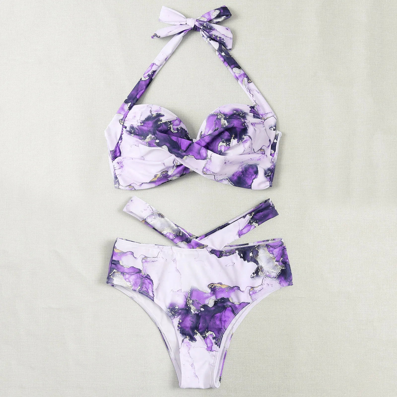 Trendy Tie-Dye Bikini Set