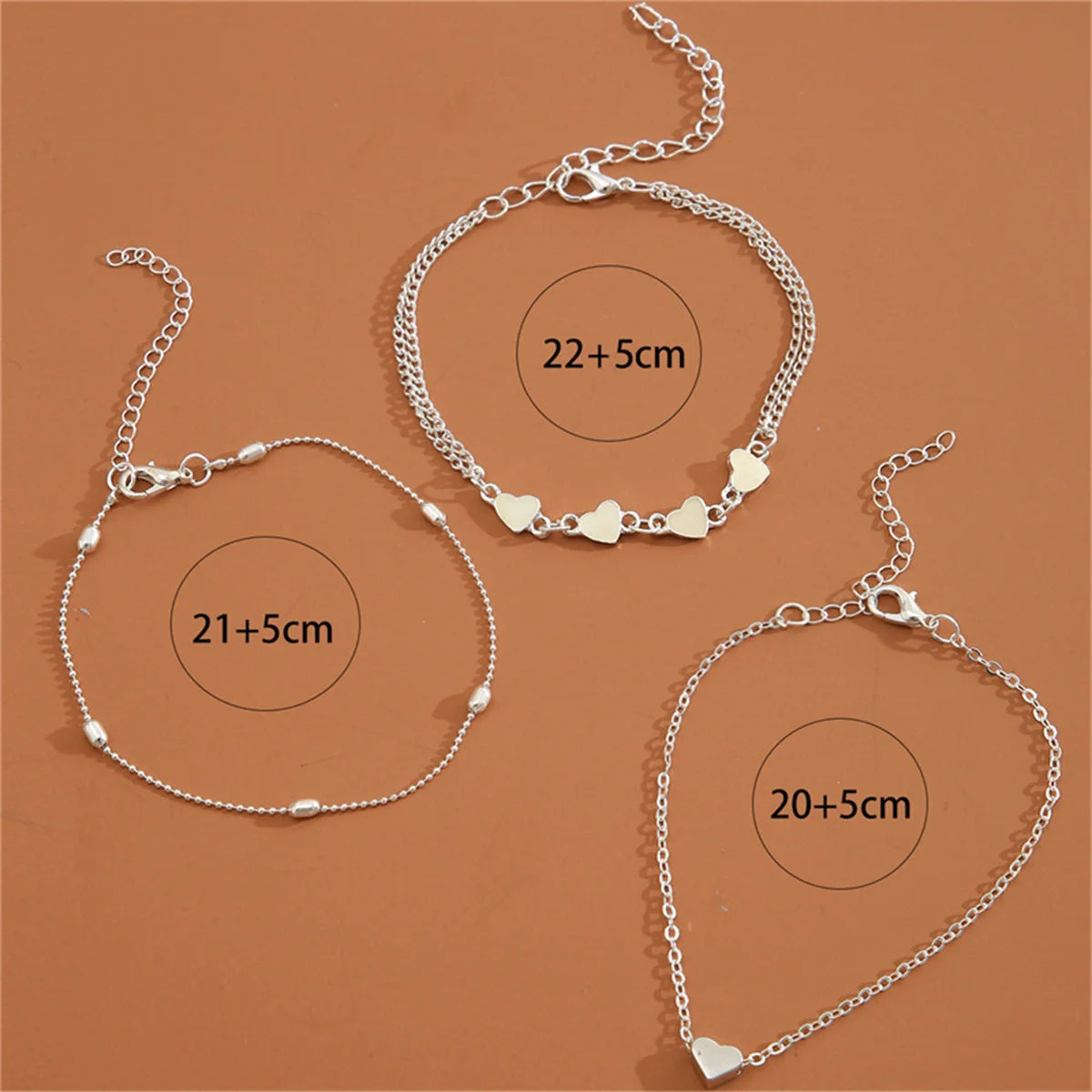 Elegante Hartvormige Enkelbandje