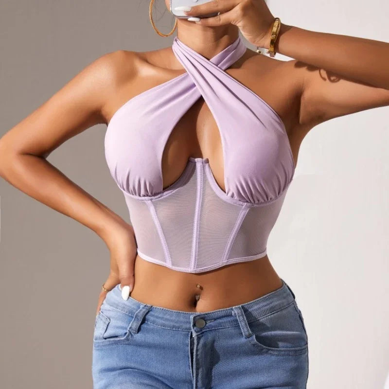 Sexy Kruis Halter Topje