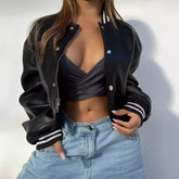 Trendy Crop Bomberjack Voor Dames