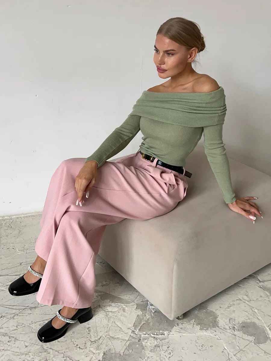Stijlvolle Off-shoulder Trui