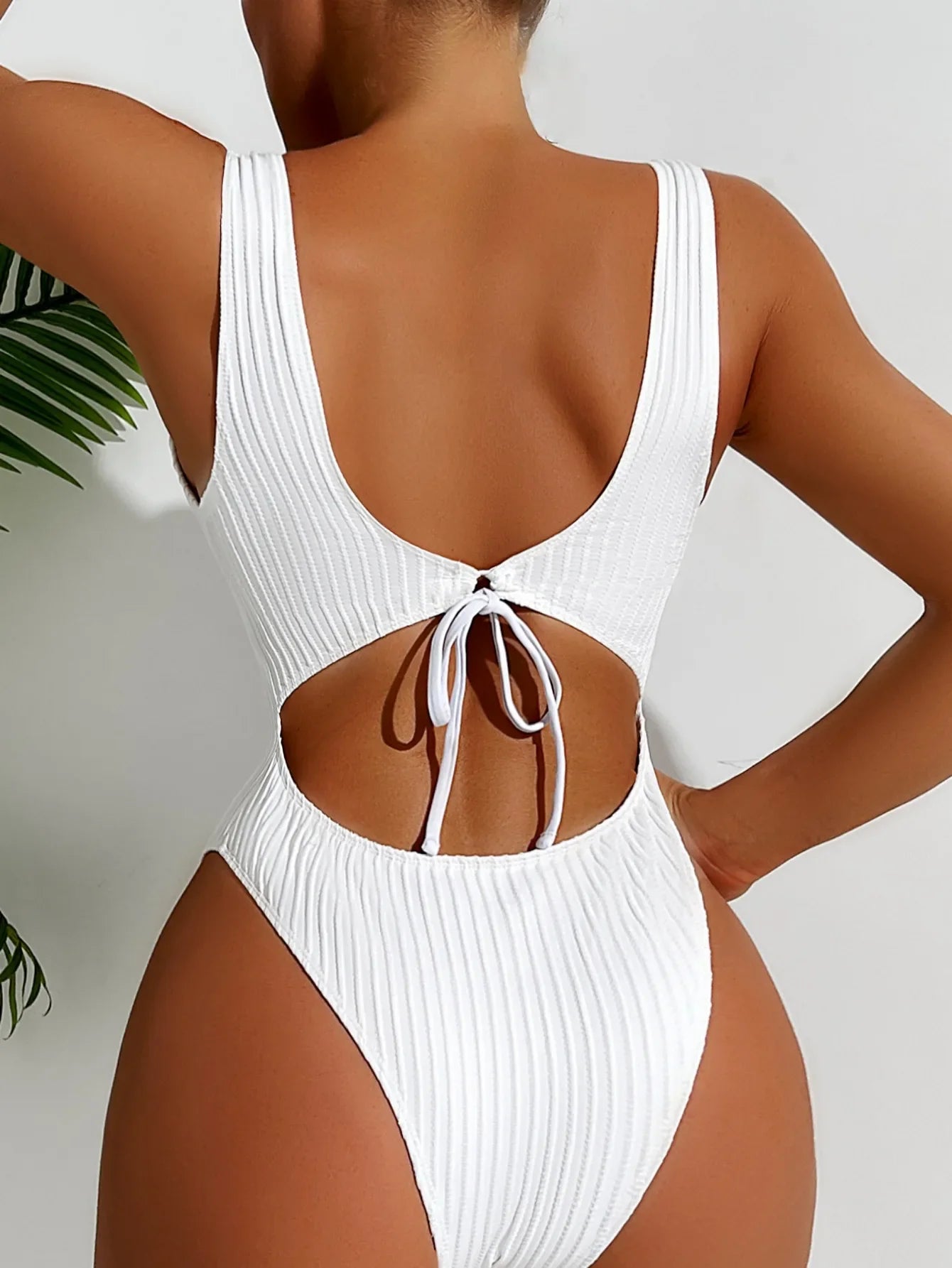 Dames Effen Monokini Zwempak