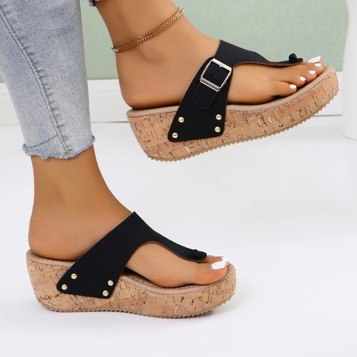 Trendy Wedge Sandalen