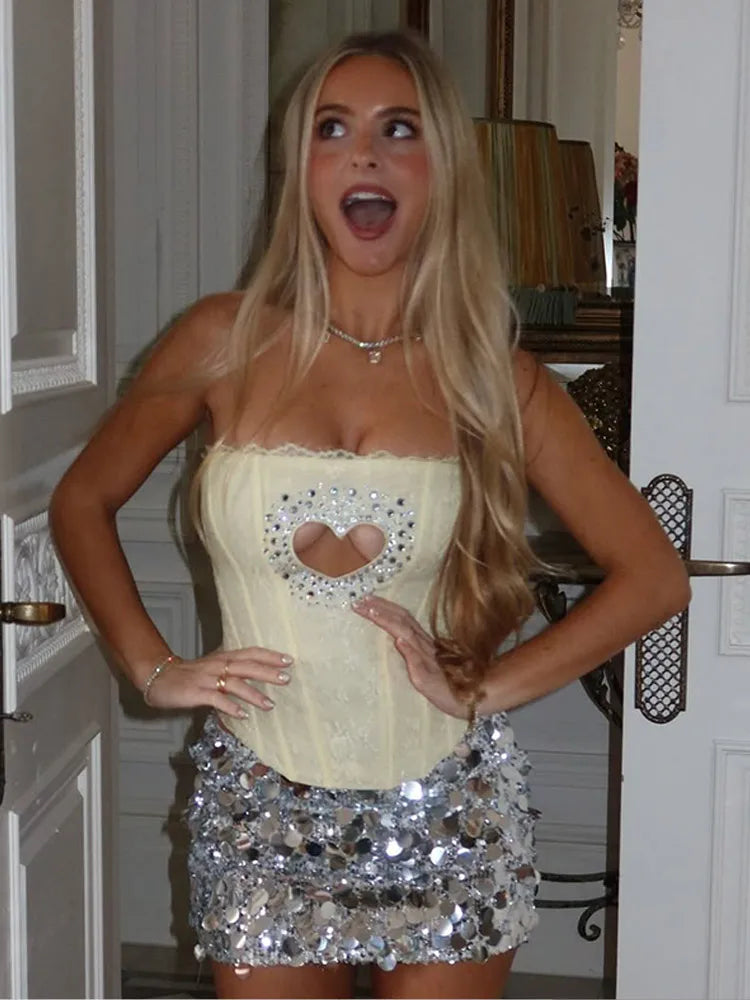 Trendy Hollow-Out Top Dames