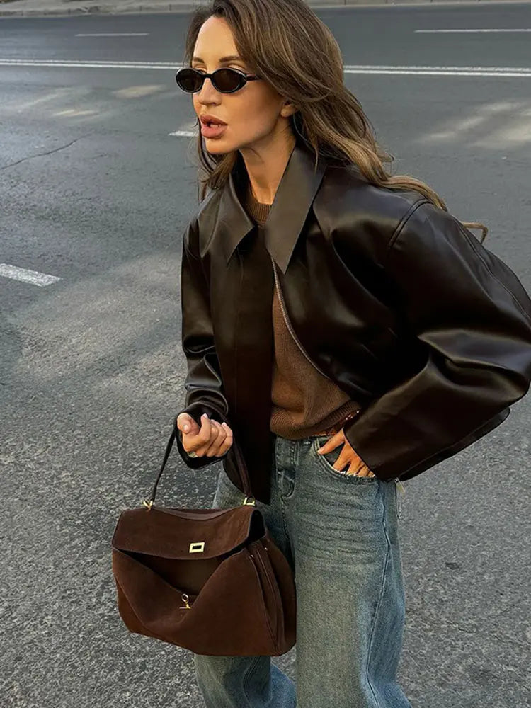 Straat Pu Leren Jassen