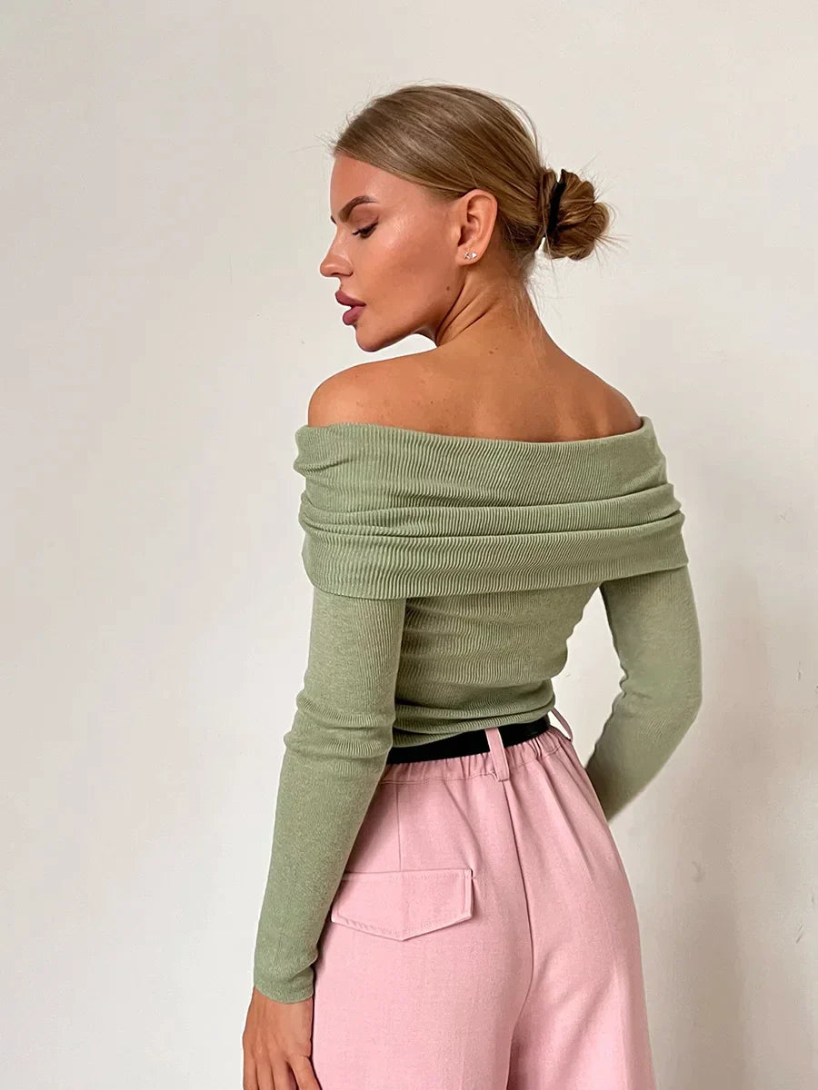 Stijlvolle Off-shoulder Trui