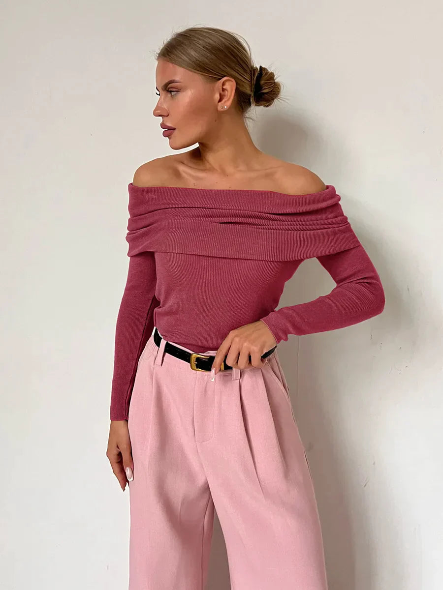Stijlvolle Off-shoulder Trui