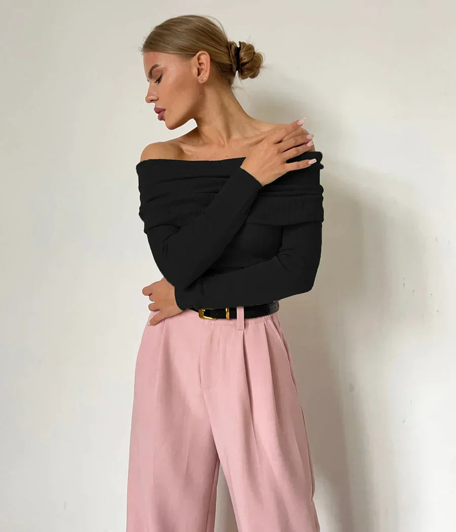 Stijlvolle Off-shoulder Trui