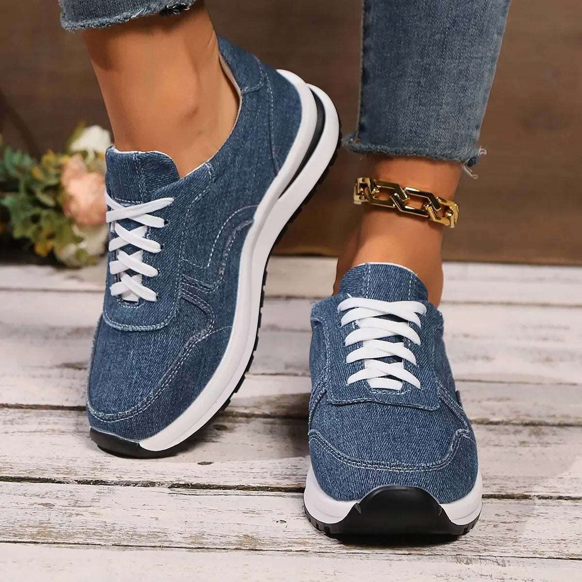 Comfortabele Sneakers Van Denim
