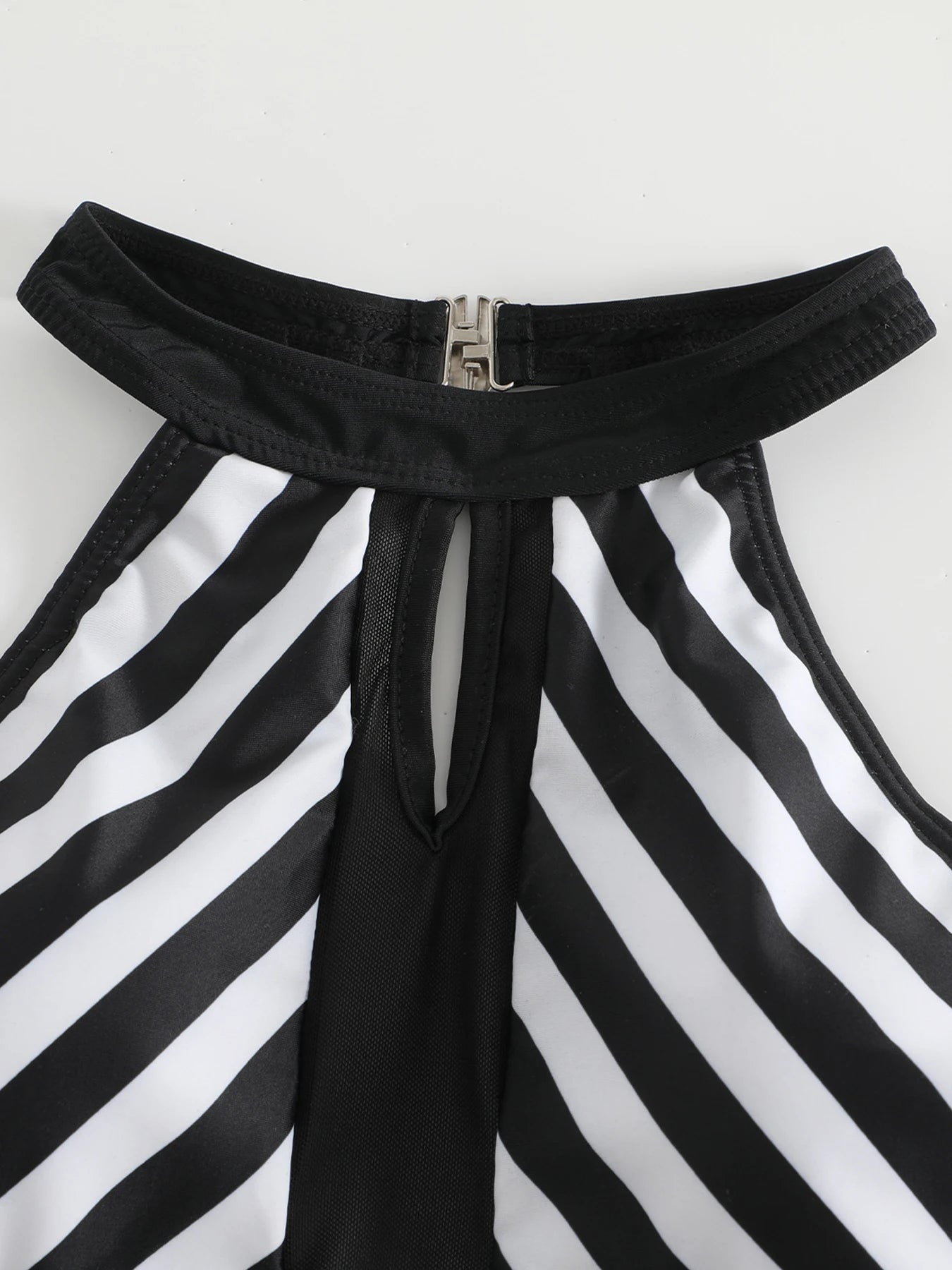 Gestreept Plus Size Zwempak