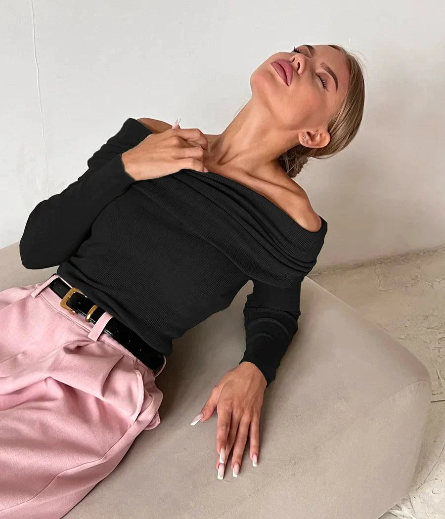 Stijlvolle Off-shoulder Trui