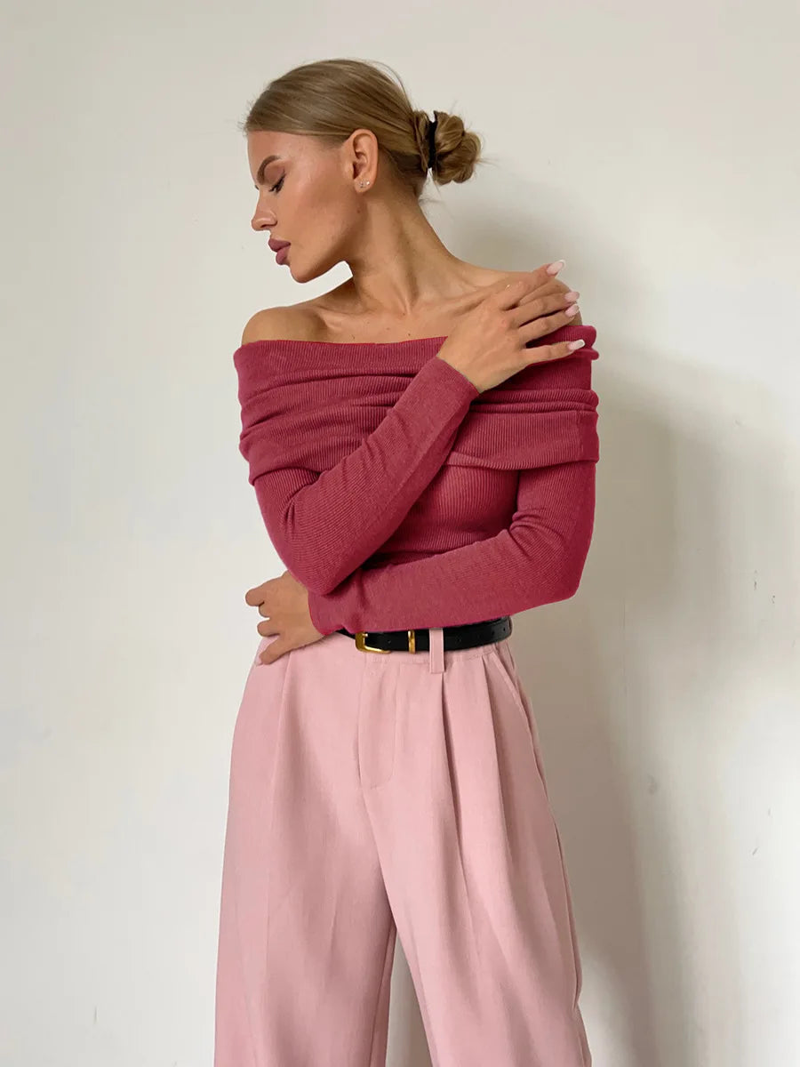 Stijlvolle Off-shoulder Trui