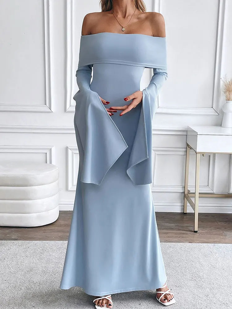 Comfortabel Strapless Maxi Jurk