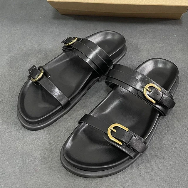 Comfortabele Leren Pantoffels