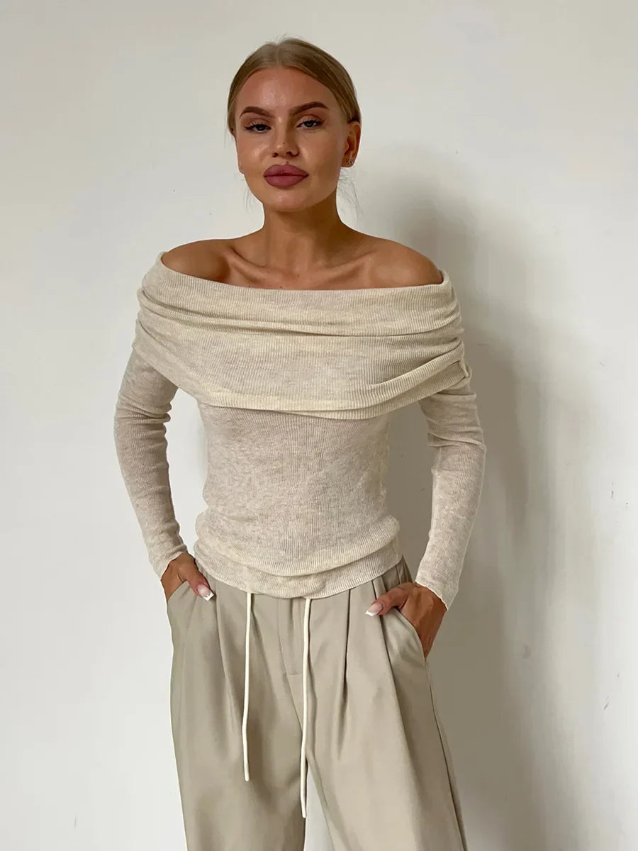 Stijlvolle Off-shoulder Trui