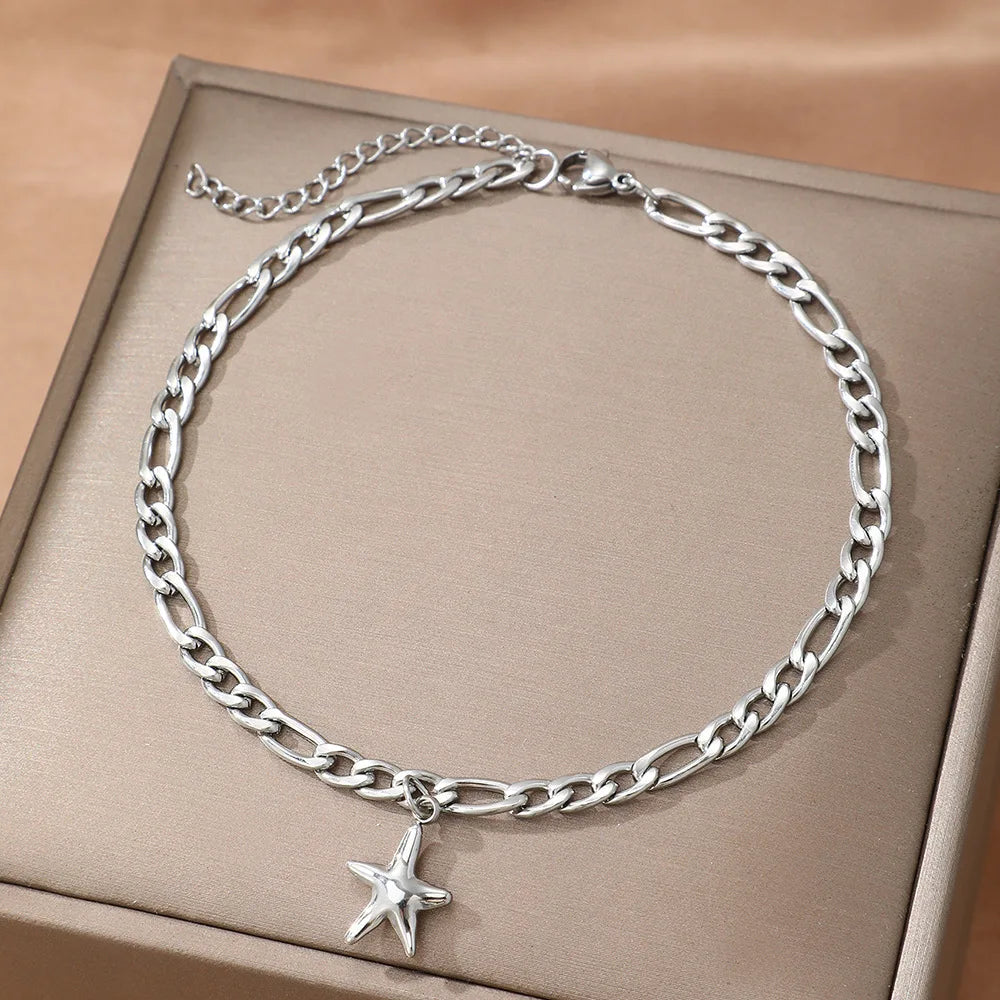 Roestvrijstalen Dames Enkelband