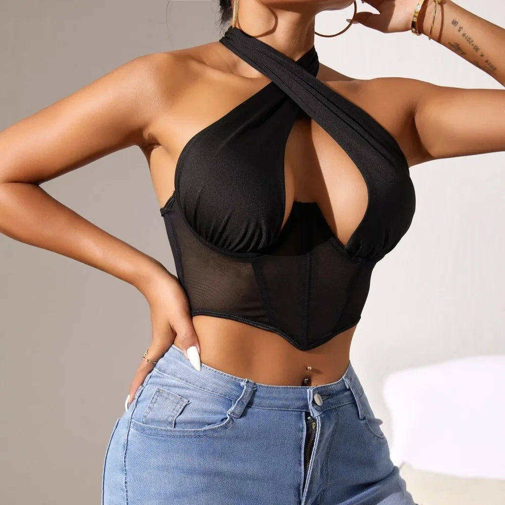 Sexy Kruis Halter Topje