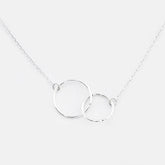 Handgemaakte Sterling 925 Zilveren Ketting met Twee Elegante Cirkels – Kies Jouw Stijl en Lengte