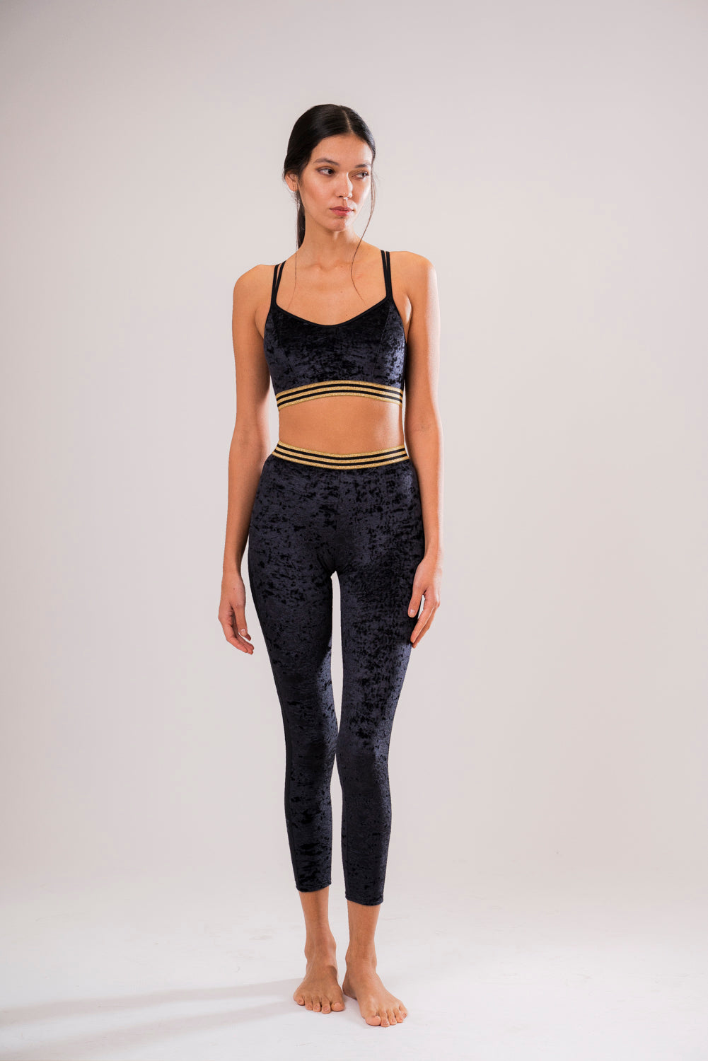 Zwarte Fluwelen Sporttop