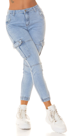 Hoge Taille Cargo Jeans