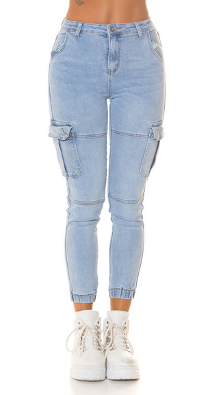 Hoge Taille Cargo Jeans