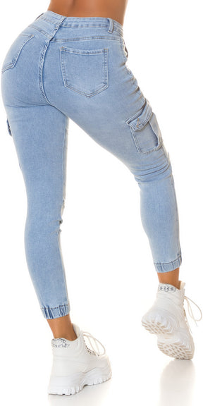 Hoge Taille Cargo Jeans