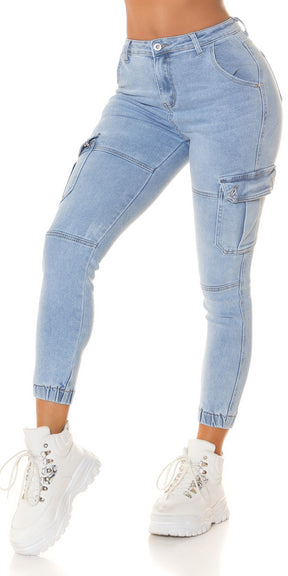 Hoge Taille Cargo Jeans