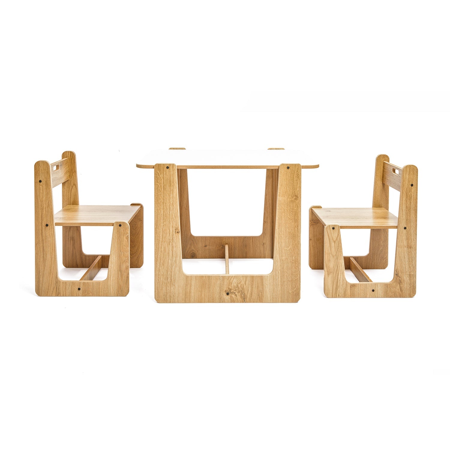 Crane Montessori Kindertafel – Multifunctionele, Veilig en Ruimtebesparende Speeltafel met Stoelen voor Kinderen