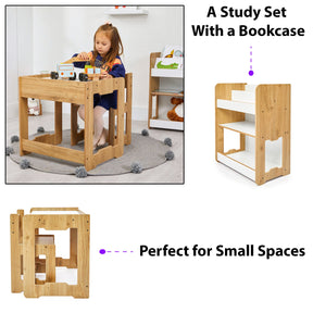 Tafel & 1 Stoel voor Kinderen – Ruimtebesparend, Veilig en Stimulerend voor Creatief Spelen en Leren