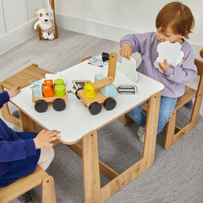 Crane Montessori Kindertafel – Multifunctionele, Veilig en Ruimtebesparende Speeltafel met Stoelen voor Kinderen